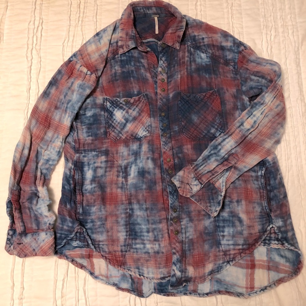 Free People flannel with pockets ♥️